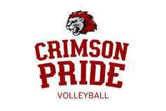 The IU Columbus Crimson Pride Volleyball logo.